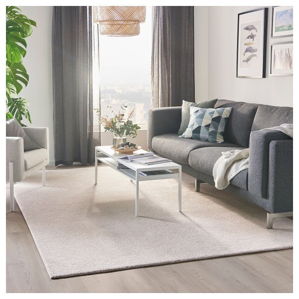 Ковер, короткий ворс, белый с оттенком 200x300 см IKEA TYVELSE ТЮВЕЛЬСЕ 704.253.16 - фото 3