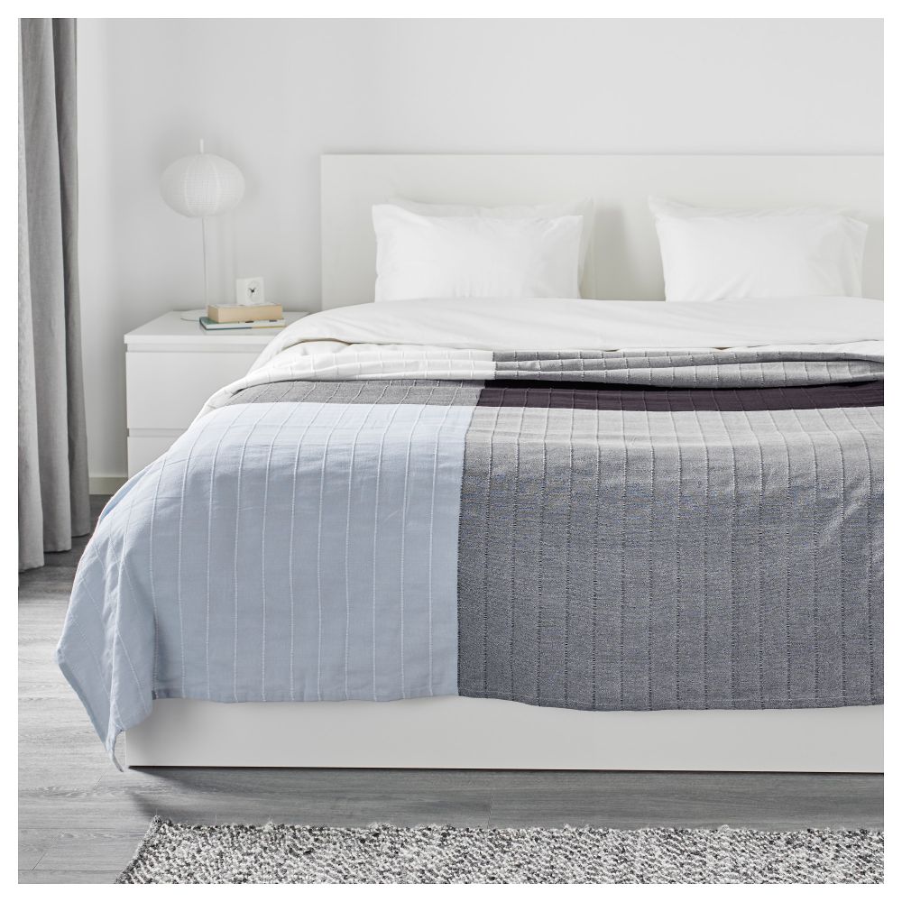 Покрывало ЭНГСТОРЕЛЬ, синий, клетка - фото 1