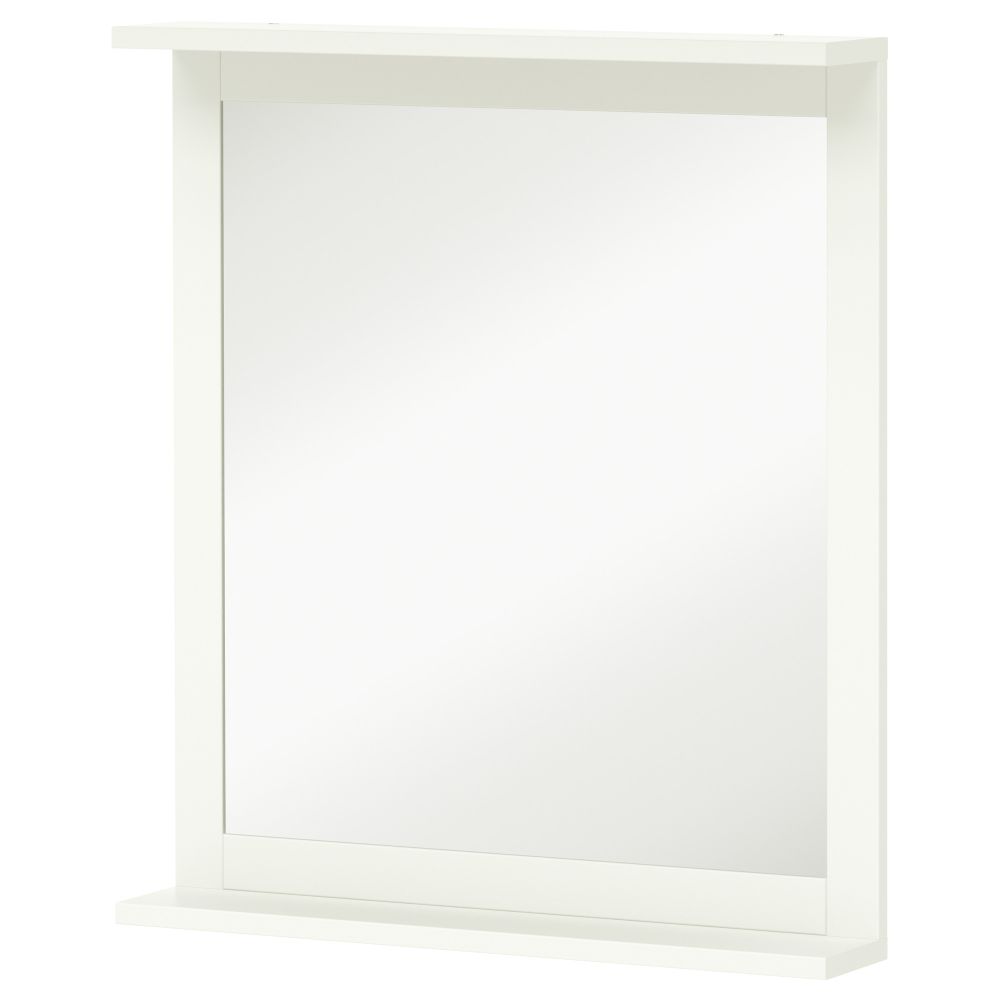 Зеркало с полкой СИЛВЕРОН, белый (56x64 см) - фото 1