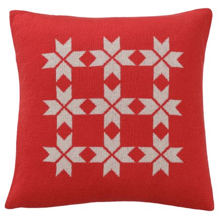 Чехол на подушку, 50x50 см, красный, белый IKEA VINTERFINT 105.654.04