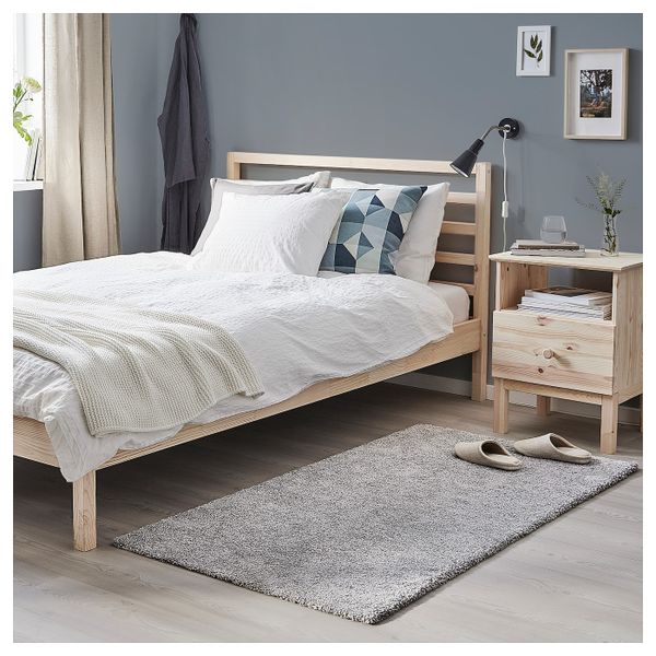 Ковер, короткий ворс, классический серый 80x150 см IKEA STOENSE СТОЭНСЕ 604.270.09 - фото 4