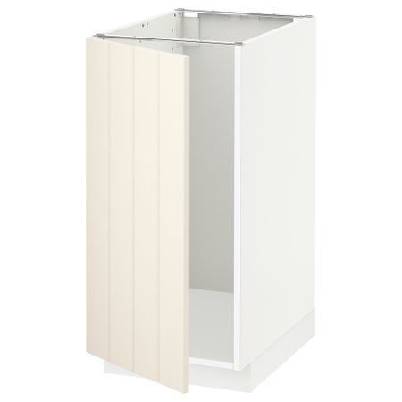 Напольный шкаф для мойки, мусорных контейнер МЕТОД, белый, Хитарп белый с оттенком (40x60 см)