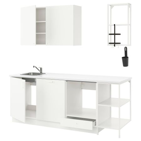 Кухня, белый, 223x63.5x222 см IKEA BEGIVENHET БЕГИВЕНХЕТ 993.377.34
