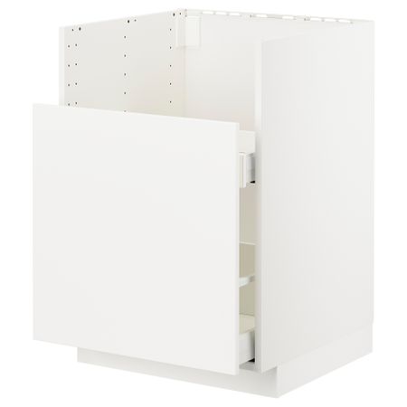 Шкаф под мойку БРЕДШЁН, 1фасад, 2ящика, 60x60 cm IKEA METOD МЕТОД 192.879.69