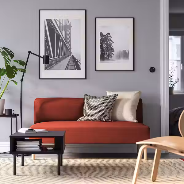 LILLEHEM 2-местный модуль - Gunnared/коричнево-красный дерево - фото 2