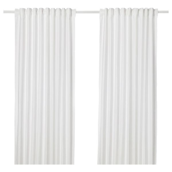 Гардины, 2 шт., белый 145x300 см IKEA ANNALOUISA АННАЛУИЗА 704.108.19 - фото 1