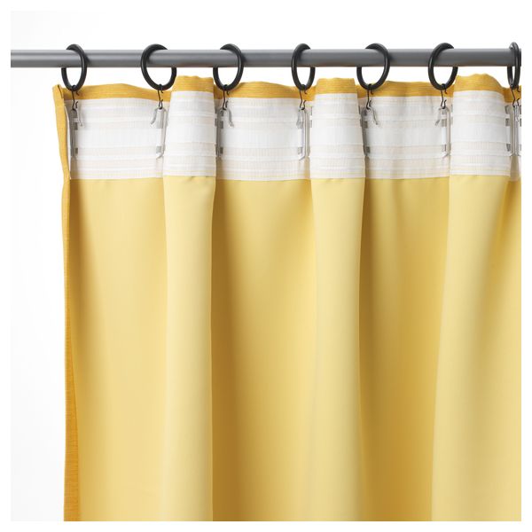 Гардины, 1 пара ВИЛБОРГ, желтый (145x300 см) - схема-чертеж с размерами