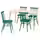 LISABO / HÖGVED ХЁГВЕД Стол и 4 стула - ясеневый шпон/зеленый 140x78 см