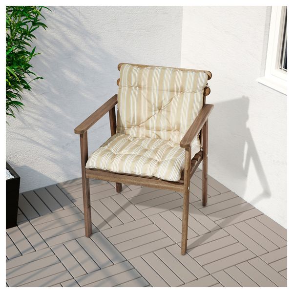 Стол + 4 кресла, для сада АСКХОЛЬМЕН, серо-коричневая морилка серо-коричневый - схема-чертеж с размерами