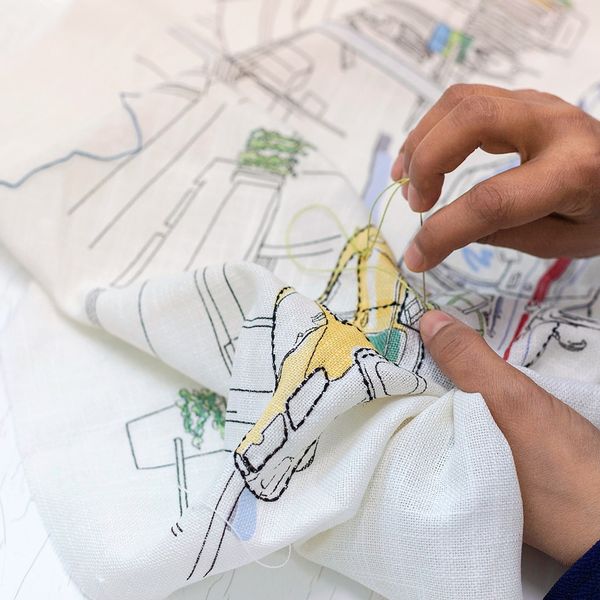 Чехол на подушку, белый желтый/ручная работа 50x50 см IKEA LOKALT ЛОКАЛЬТ 504.994.93 - схема-чертеж с размерами