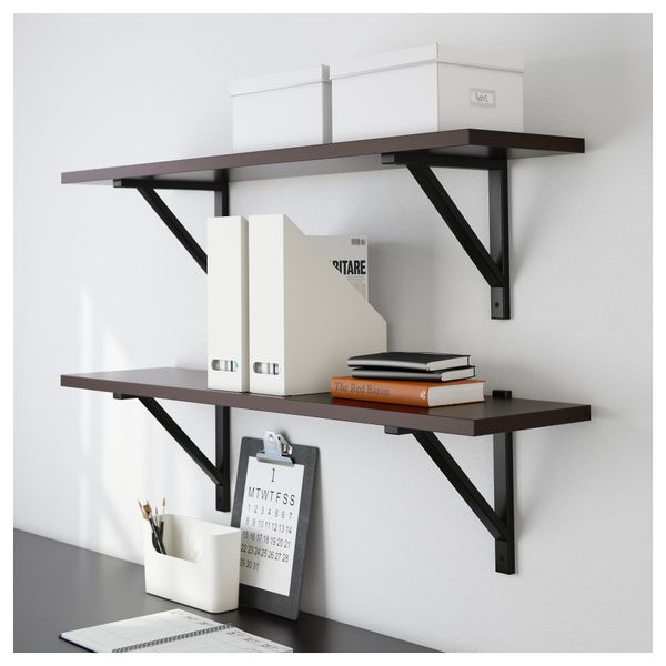 Полка навесная ЭКБИ ЕРПЕН / ЭКБИ ВАЛЬТЕР, черный (119x30 см) - фото 3