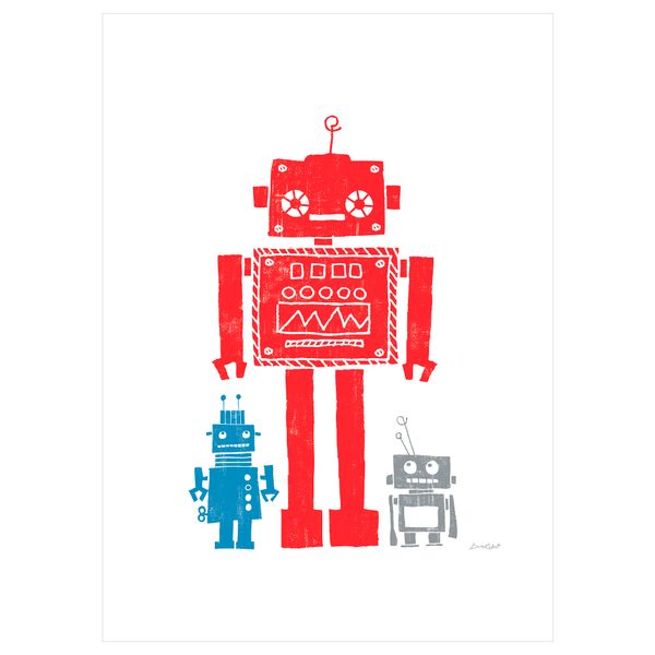 Постер БИЛЬД, Простите, мистер Робот (50x70 см) - схема-чертеж с размерами