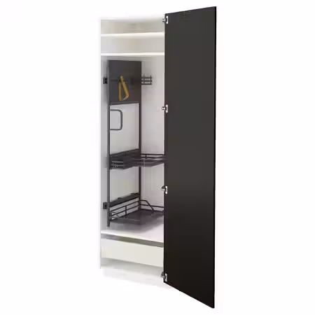 METOD / MAXIMERA Высокий шкаф с отд д/акс д/уборки