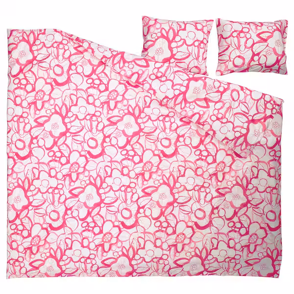 HÄRLIR Пододеяльник и 2 наволочки - схема-чертеж с размерами