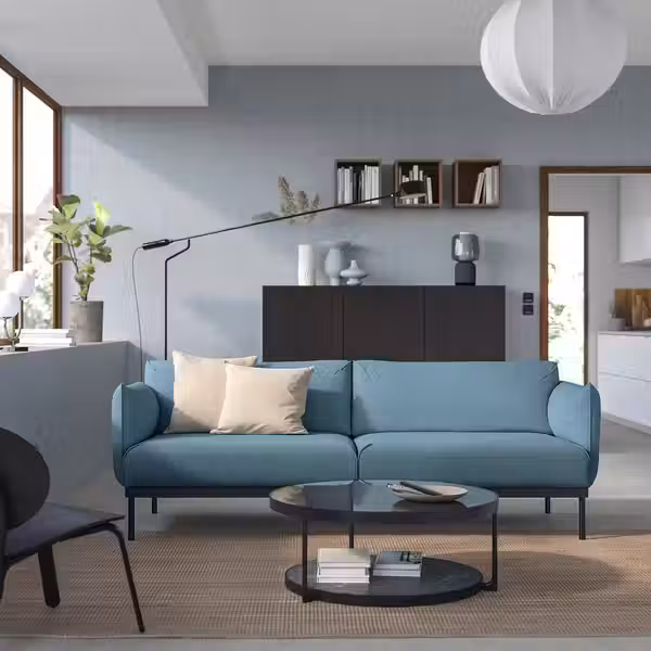 ÄPPLARYD ЭППЛАРЮД 3-местный диван - Gunnared голубой - фото 2