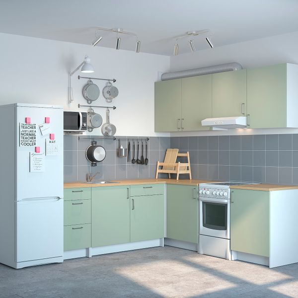 Кухня, серо-зеленый 220x240x220 см IKEA KNOXHULT КНОКСХУЛЬТ 994.091.89 - схема-чертеж с размерами