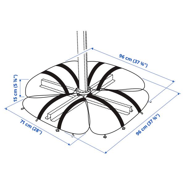 IKEA, дополнительный ракурс - схема-чертеж с размерами