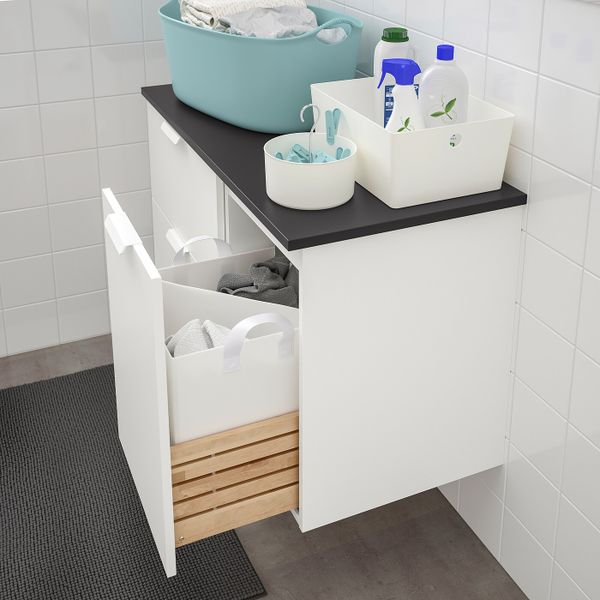 Шкаф под раковину с 3 ящиками, белый/антрацит 102x49x60 см IKEA ГОДМОРГОН / ТОЛКЕН 092.952.72 - схема-чертеж с размерами