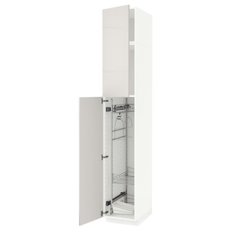Высокий шкаф с отделением для аксессуаров для уборки, 40x60x240 cm IKEA METOD МЕТОД 294.562.83