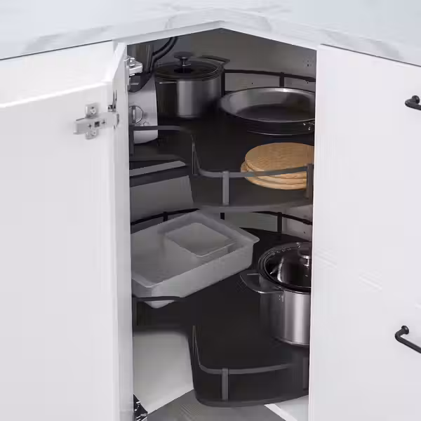 UTRUSTA Вращающ секция д/угл шкафа - серый 88 см - фото 2