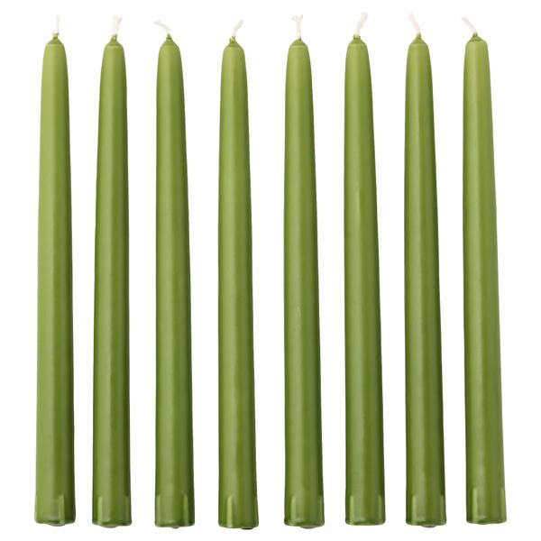 Неароматическая свеча КЛОКХЕТ, темно-зеленый (25 см) - фото 1