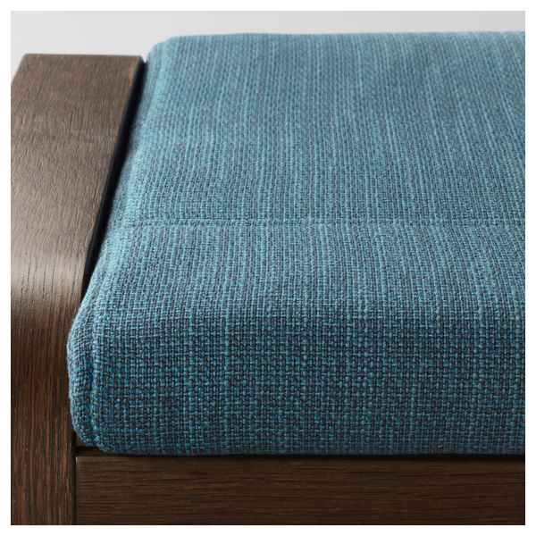 Табурет для ног ПОЭНГ, коричневый, Хилларед темно-синий - фото 2