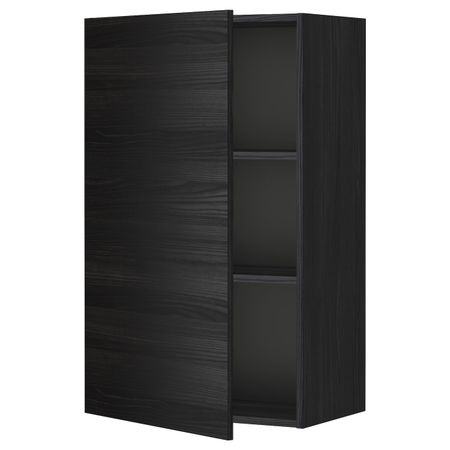 Шкаф навесной с полкой, черный, Тингсрид черный 60x100 см IKEA МЕТОД 792.322.57