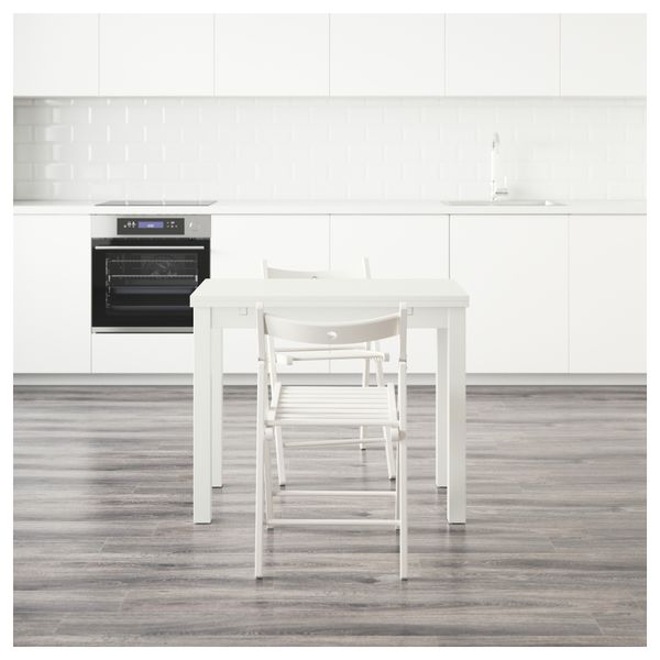 Стол и 2 стула БЬЮРСТА / ТЕРЬЕ, белый, белый (50 см) - фото 2