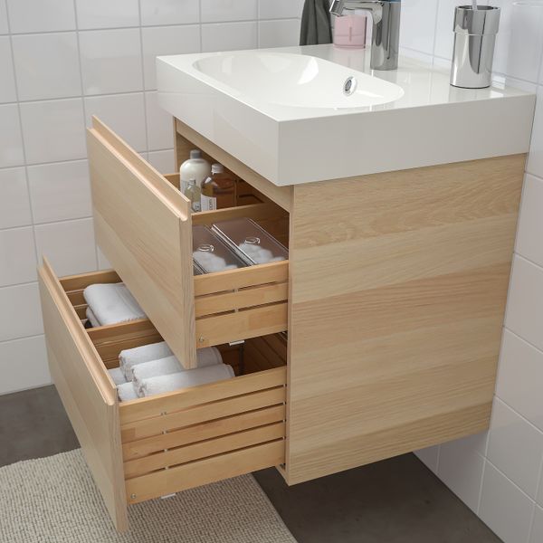 IKEA в интерьере ванной - схема-чертеж с размерами