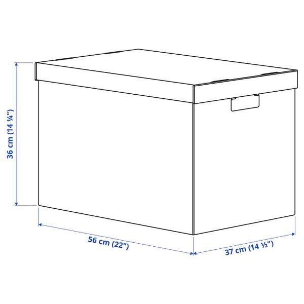 Упаковка 3 из 2 для IKEA - схема-чертеж с размерами