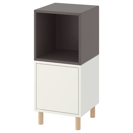 Комбинация шкафов с ножками, белый темно-серый, дерево 35x35x80 см IKEA EKET ЭКЕТ 793.860.80