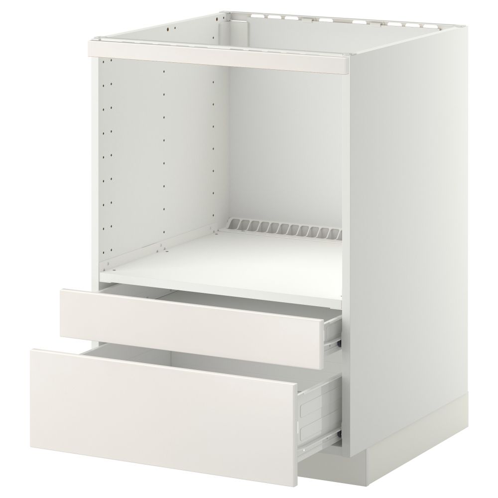 Напольный шкаф для комбинирования СВЧ, ящики МЕТОД / ФОРВАРА, белый, Веддинге белый (60x60 см) - схема-чертеж с размерами
