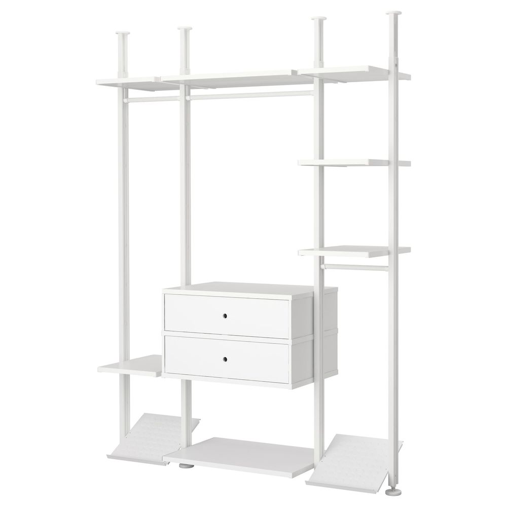 Гардероб, комбинация, белый 178x51x222-350 см IKEA ELVARLI ЭЛВАРЛИ 892.039.71 - фото 1