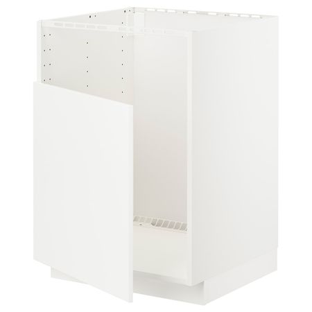 Шкаф под мойку БРЕДШЁН, белый/Веддинге белый 60x60 см IKEA METOD МЕТОД 594.448.54