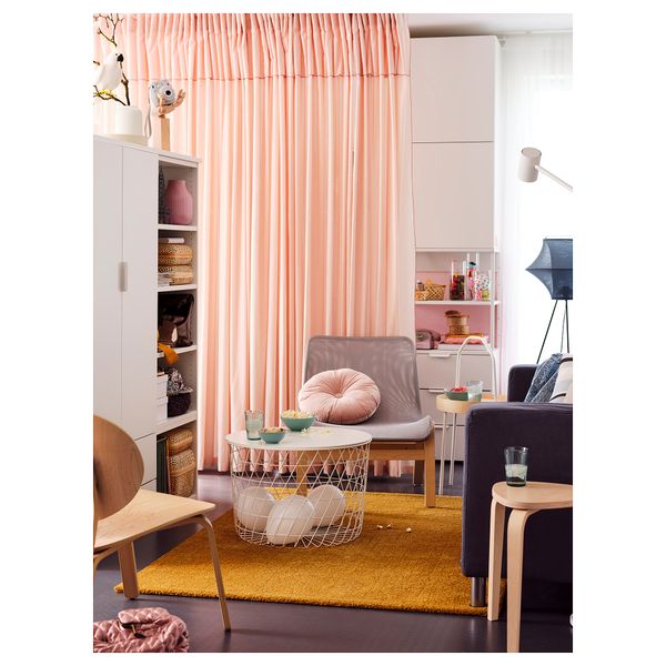 Ковер, короткий ворс, желтый, 133x195 см IKEA LANGSTED ЛАНГСТЕД 304.239.46 - схема-чертеж с размерами