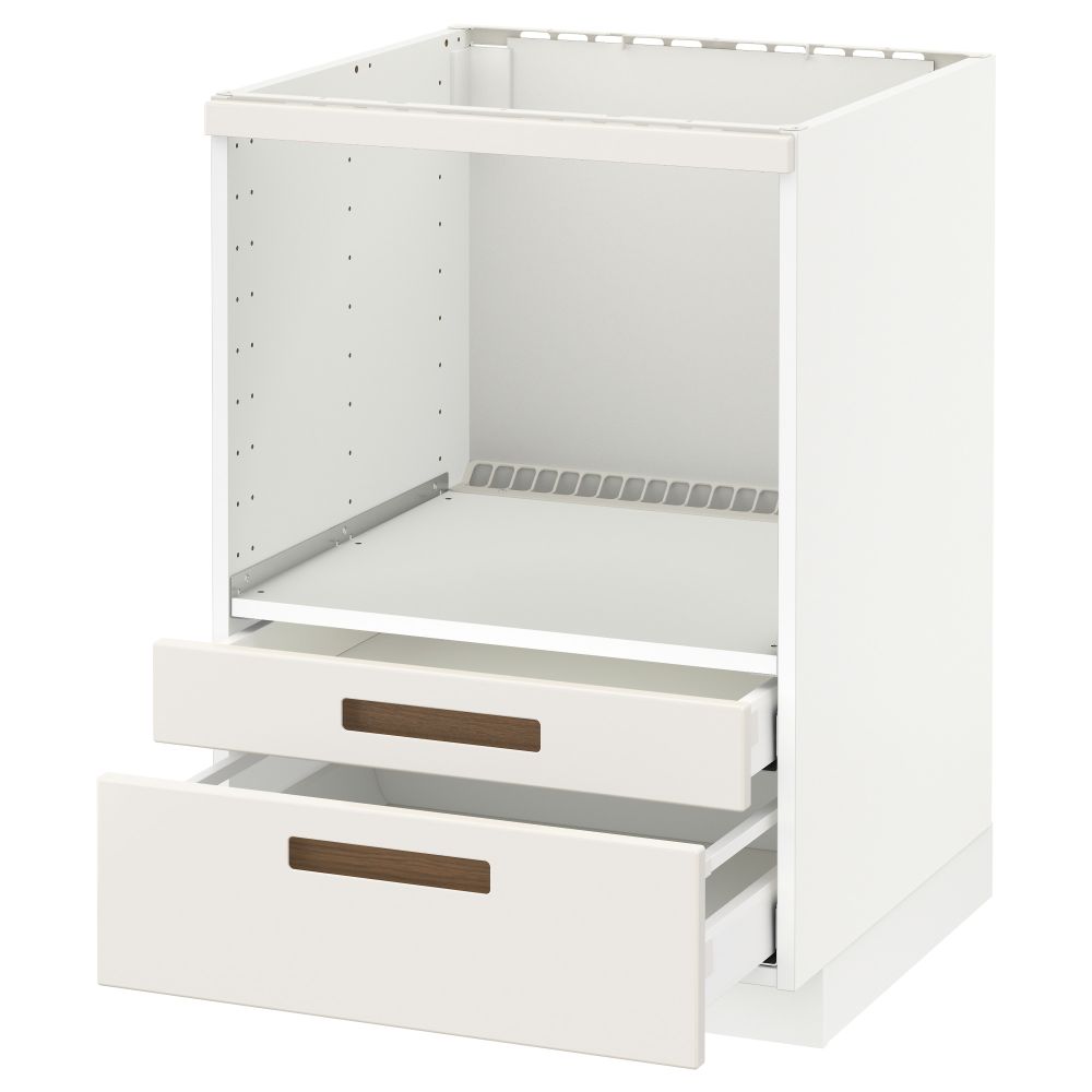 Напольный шкаф для комбинирования СВЧ, ящики МЕТОД / МАКСИМЕРА, белый, Мэрста белый (60x60 см) - схема-чертеж с размерами