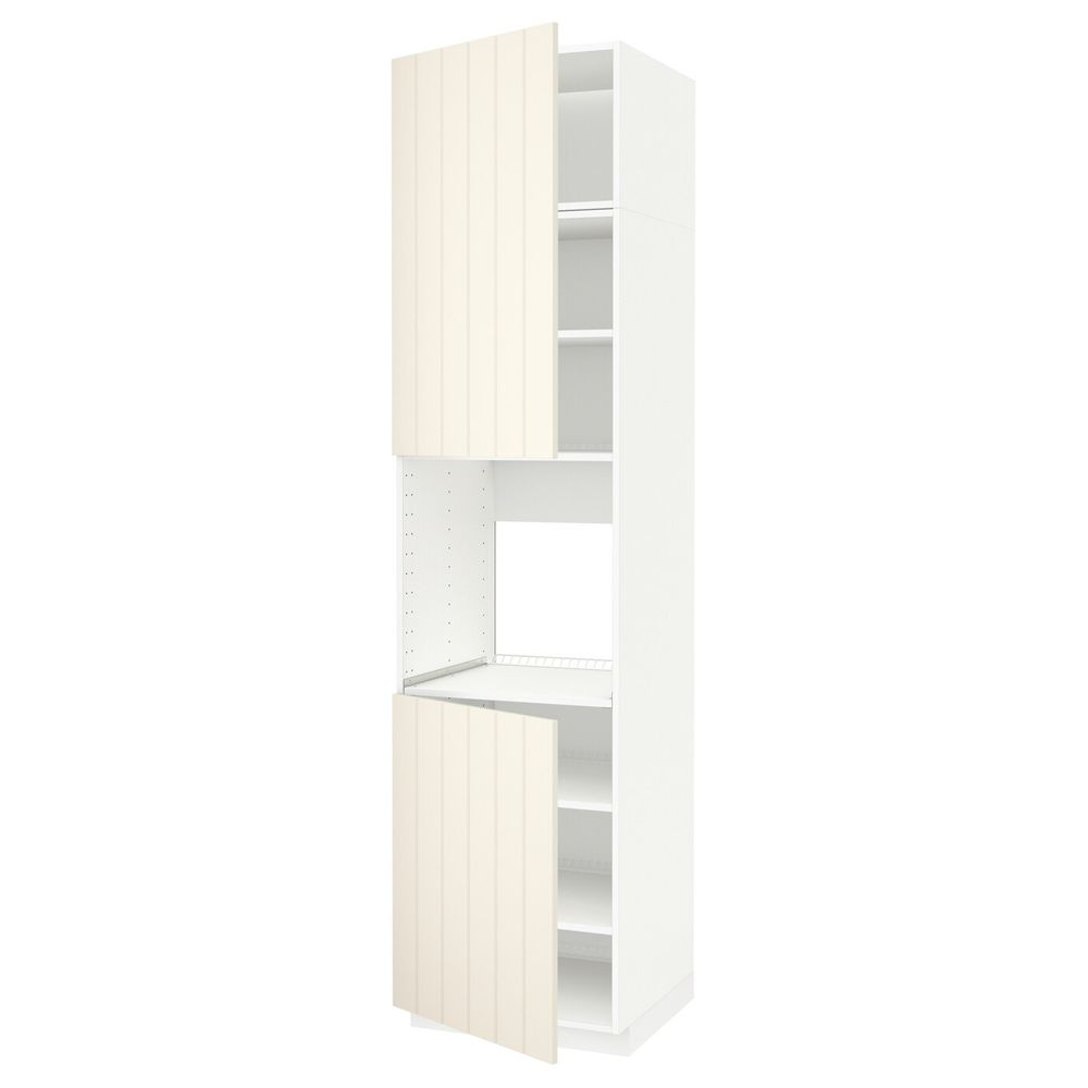 Высокий шкаф для/духовки, 2 дверцы, полки IKEA METOD МЕТОД 492.263.85 - схема-чертеж с размерами