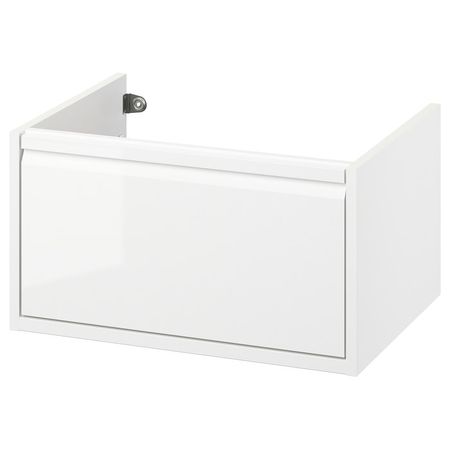 ÄNGSJÖN Шкаф для раковины с ящиком - глянцевый белый 60x48x33 см