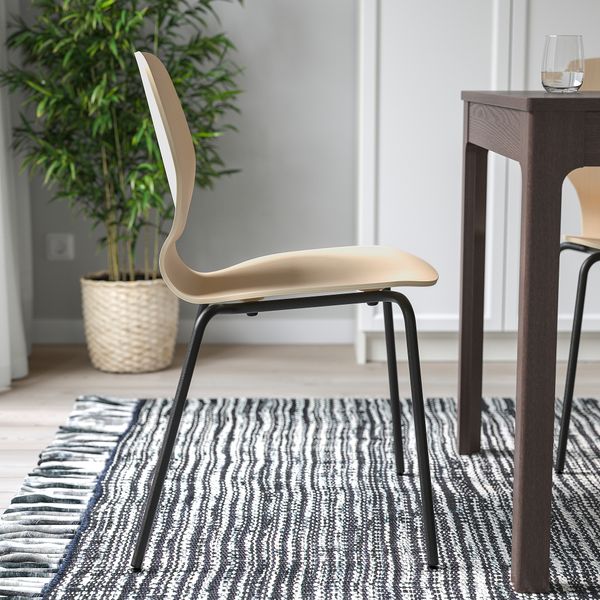 Стул, береза, сефаст черный IKEA SIGTRYGG ТРЮГГ 894.815.24 - фото 4