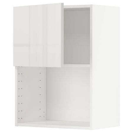 Навесной шкаф для СВЧ-печи, белый/Рингульт светло-серый 60x80 см IKEA METOD МЕТОД 692.324.89