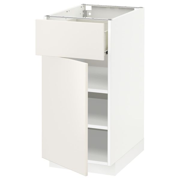 Напольный шкаф с ящиком/дверью, белый/Веддинге белый 40x60 см IKEA МЕТОД / ФОРВАРА 192.623.89 - схема-чертеж с размерами