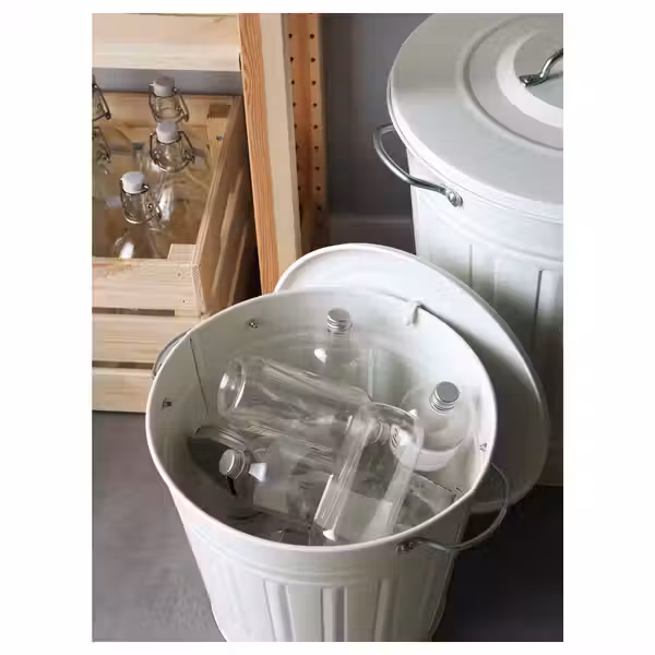 KNODD Ведро с крышкой - белый 16 л - фото 2