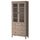 Шкаф-витрина с 3 ящиками ХЕМНЭС, серо-коричневый (90x197 см)