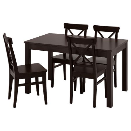 Стол и 4 стула, 130, 190x80 cm IKEA INGOLF ИНГОЛЬФLF ИНГОЛЬФ, LANEBERG ЛАНЕБЕРГ 594.829.59