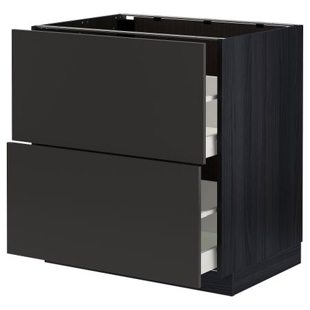 Напольный шкаф 2 фасада, 2 высоких ящика IKEA METOD МЕТОД, MAXIMERA МАКСИМЕРА 194.973.78