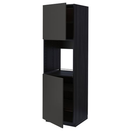 Высокий шкаф для духовки, 2 дверцы, полки IKEA METOD МЕТОД 394.983.67