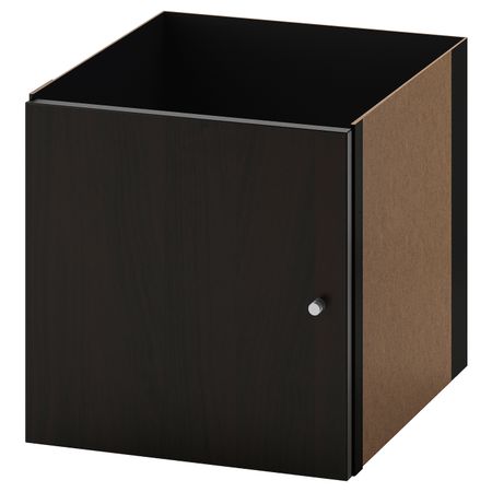 Вставка с дверцей, черно-коричневый 33x33 см IKEA KALLAX КАЛЛАКС 103.795.48