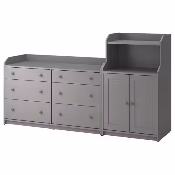 HAUGA Комбинация д/хранения - серый 208x116 см - фото 1