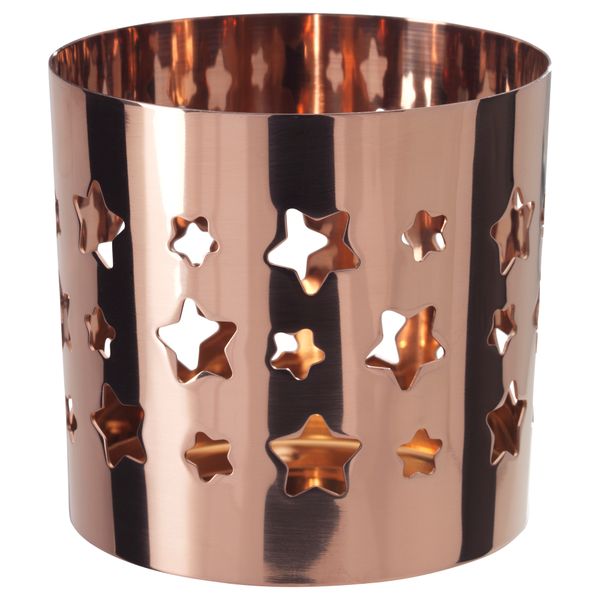 Украшение для свечи в стеклянном стакане ВИНТЕР 2015, медный (8 см) - схема-чертеж с размерами