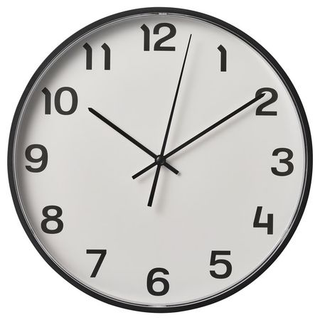 PLUTTIS ПЛУТТИС Настенные часы - чёрный 28 см